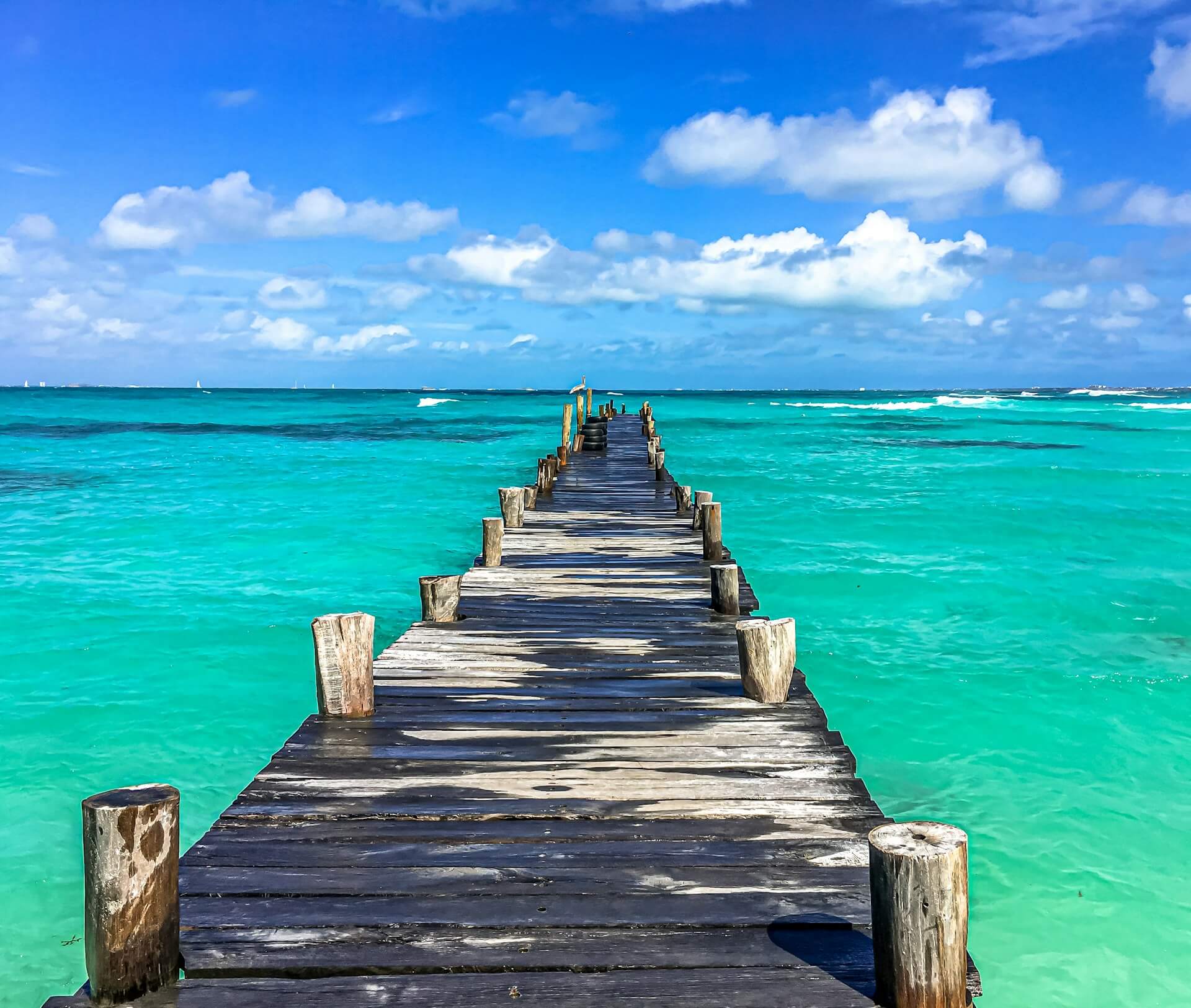 muelle en playa de cancun, foto impresionante, guia de fotos cancun